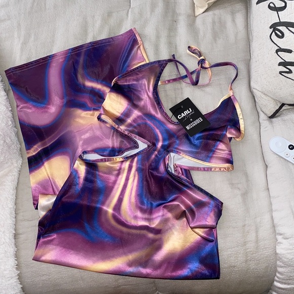 Carli Bybel x Missguided midi cutout slinky dress - Picture 4 of 6